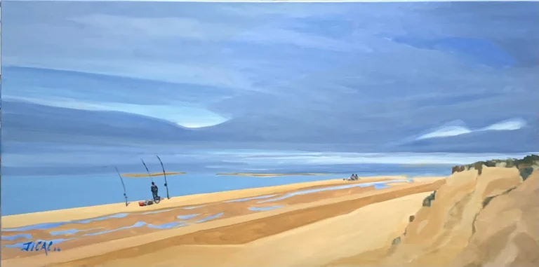 N° 452 Pecheurs à la plage du Petit Nice, 100 X 50, 2024