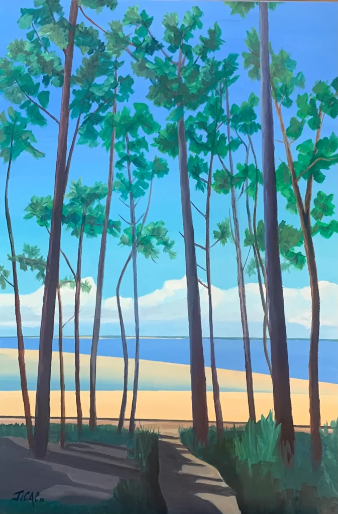 N° 456 Les pins mauves, 81 X 54 , 2024