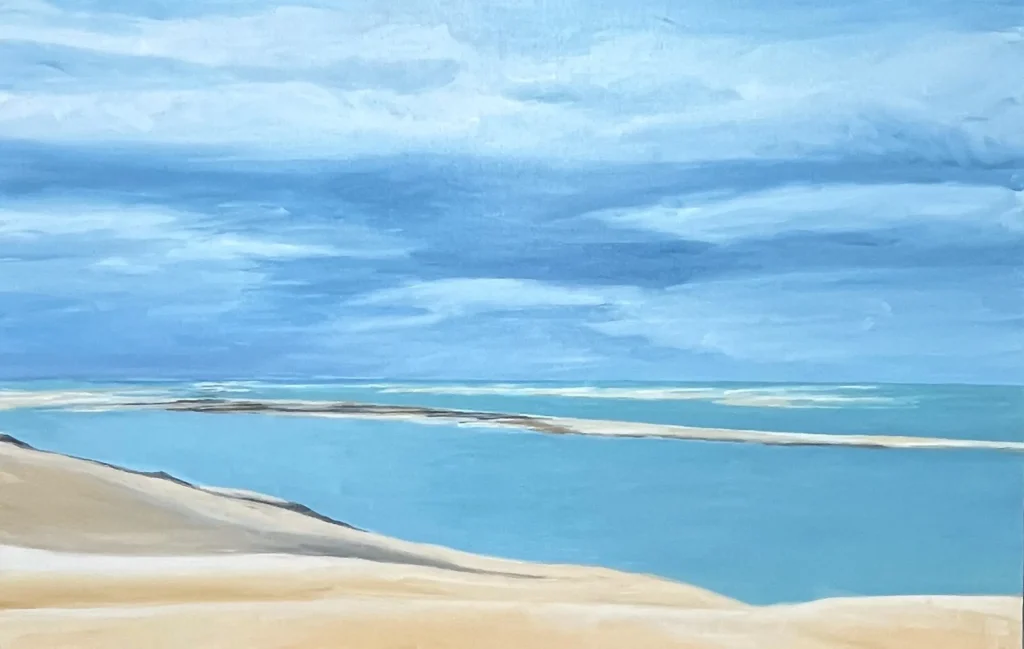 N° 481 Les bancs vue depuis la Dune,100 X 65, 2024